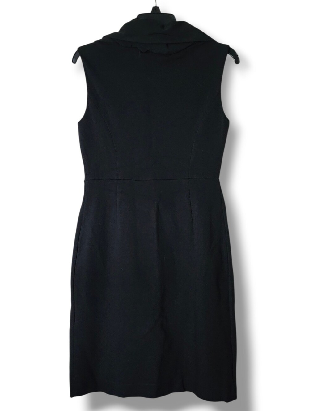 Ann Taylor Classic Black Sleeveless Midi Wrap Dress - Size 6P - Picture 3 of 6